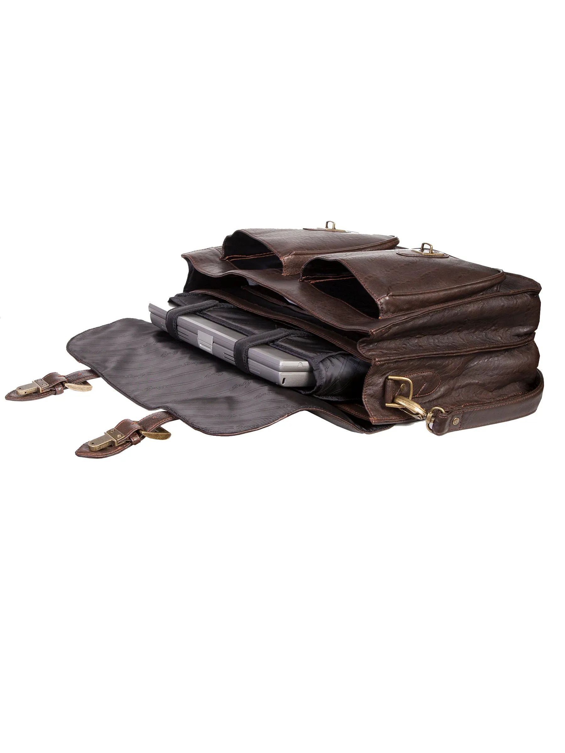 Scully Leather NZ Lamb Workbag Chocolate