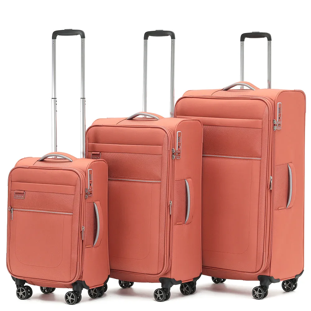 Tosca - VEGA set of 3 suitcases (L-M-S) - Rust