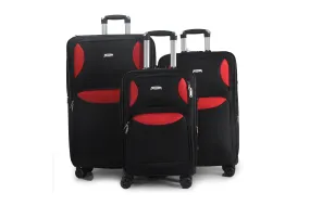 Zoe Soft Shell Lightweight Expandable 360 Dual Spinning Wheels Combo Lock 28", 24", 20" 3 Piece Luggage Set